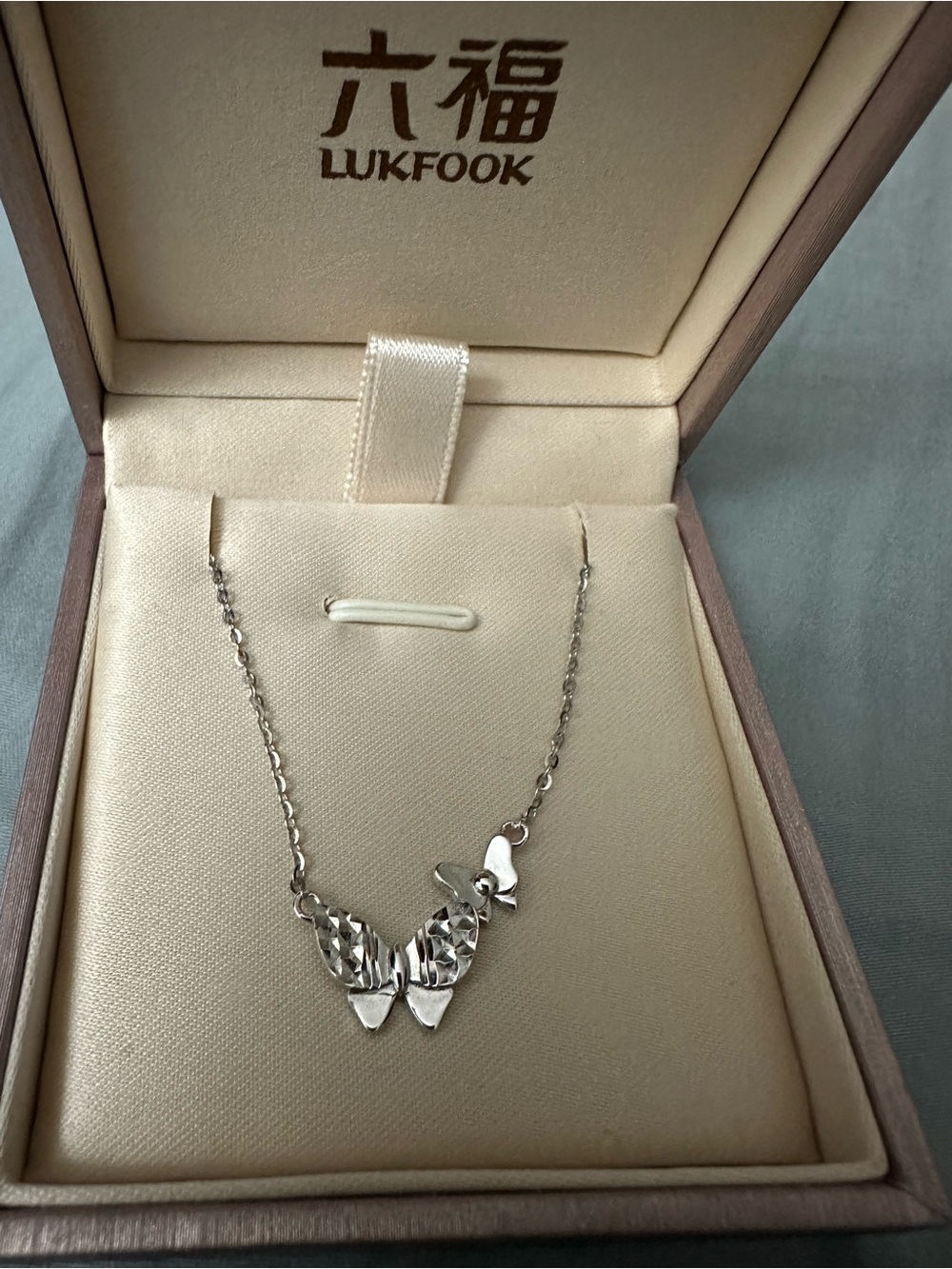 925 sterling Silver Butterfly Necklace - Luk fook